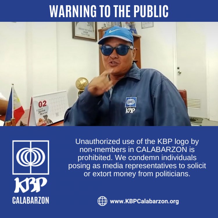 KBP CALABARZON Issues Warning on Unauthorized Use of KBP Logo